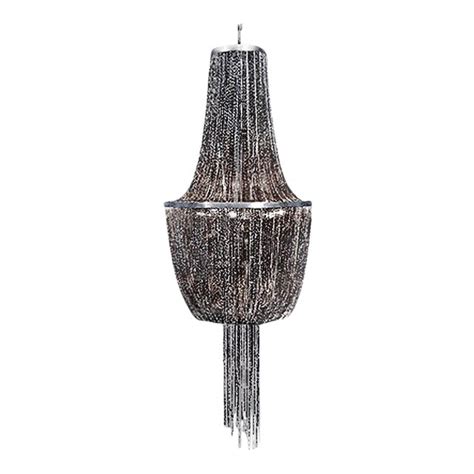 Residential Black Chain Chandelier | Chairish