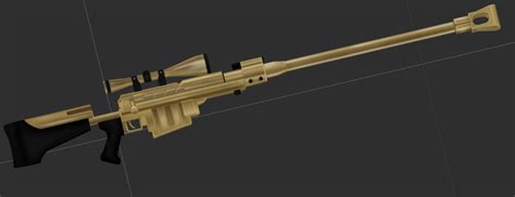 Gold Anti-Material Rifle mod my wife is working on : r/fnv