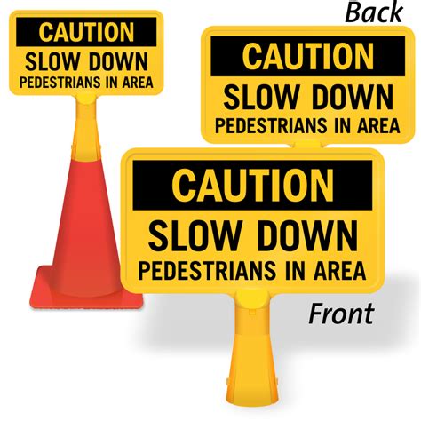 Slow Pedestrian Crossing Signs | Slow Down Pedestrian Signs