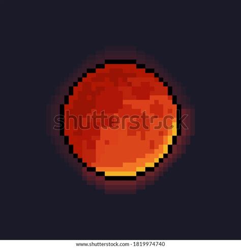 Pixel Art Cartoon Blood Moon Glowing Stock Vector (Royalty Free) 1819974740 | Shutterstock