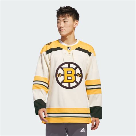 adidas Men's Hockey Bruins Anniversary Third Jersey - Beige adidas US