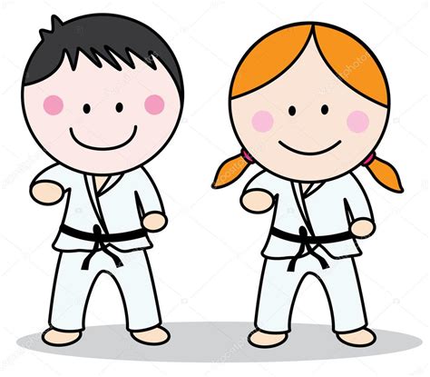 Clipart: karate kids | Karate kids — Stock Vector © redrockerz99 #82302262