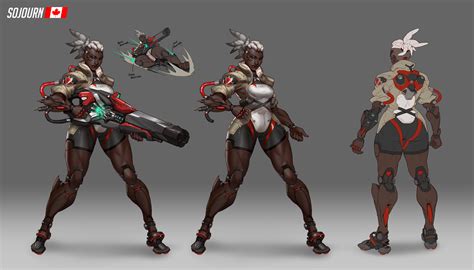 Sojourn Concept Art, steamboy | Overwatch drawings, Overwatch fan art, Overwatch