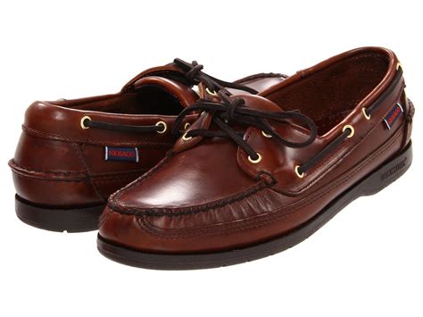 Sebago Leather Schooner 2 Eye Classic Boat Shoes in Brown for Men - Lyst