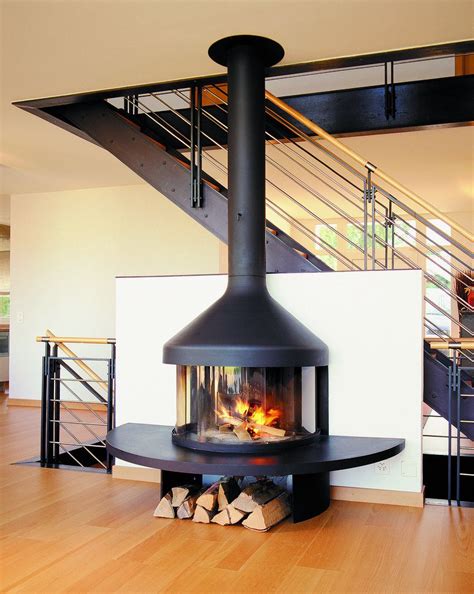 Modern Indoor Wood Burning Fireplace - KristanNichols