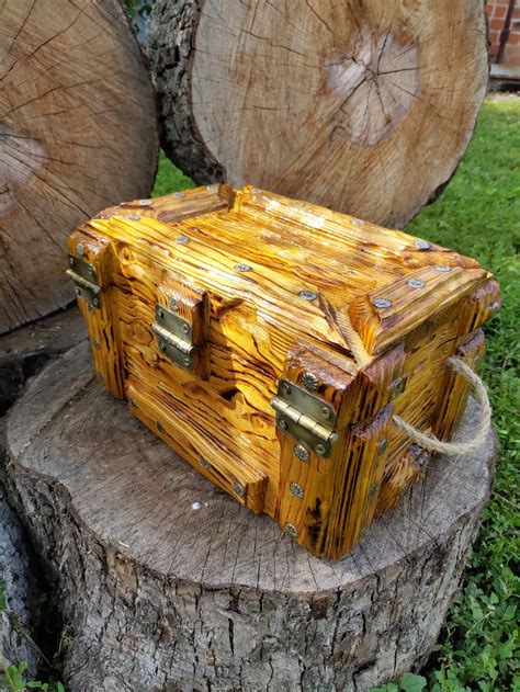 Wooden Pirate Chest Large Treasure Chest Rustic Chest with | Etsy