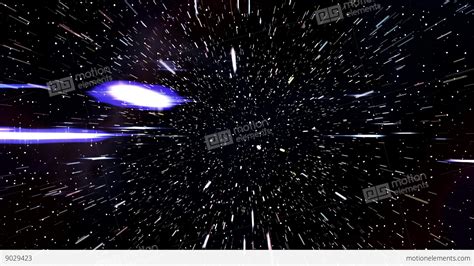 Space Warp Speed Hyperspace Travel Through Starfield Nebula 4K Stock ...