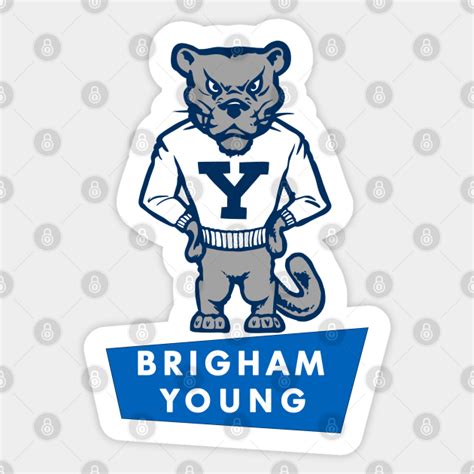 Vintage BYU mascot logo - Byu - Sticker | TeePublic