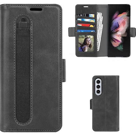 SaharaCase Leather Folio Wallet Case for Samsung Galaxy Z Fold5 Black ...