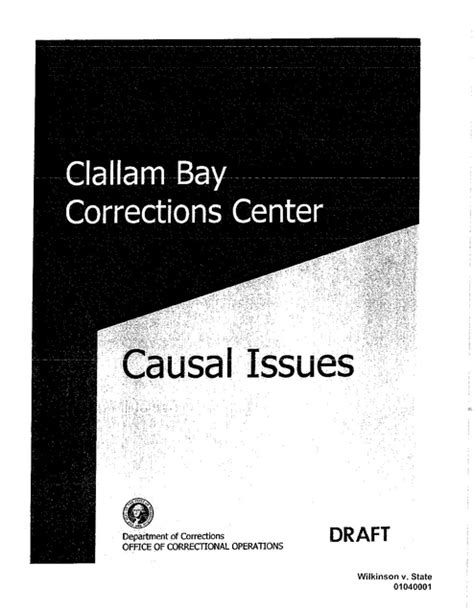 Doc Report, Clallam Bay Corrections Center Problems, 2000 | Prison ...