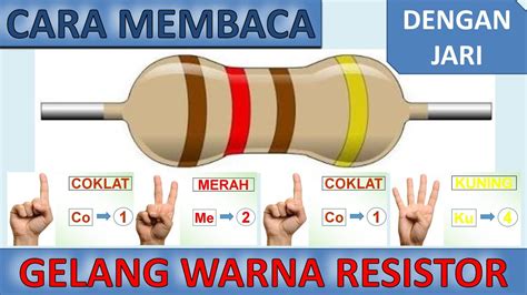 Cara Membaca Gelang Kode Warna Resistor dengan Jari - YouTube