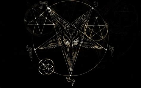 HD wallpaper: Baphomet pentagram, Dark, Occult, black background, studio shot | Wallpaper Flare