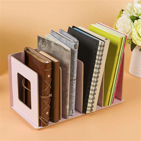 New Books Storage Holders Shelf Brief Creative Wooden DIY Desktop Book ...