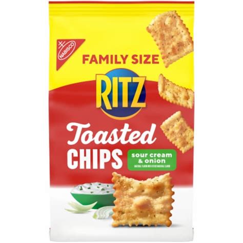 Ritz Toasted Chips Sour Cream And Onion Crackers Family Size, 11.4 oz ...