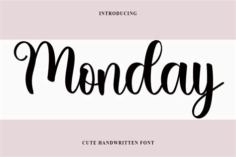 Monday Font by PiPi Creative · Creative Fabrica