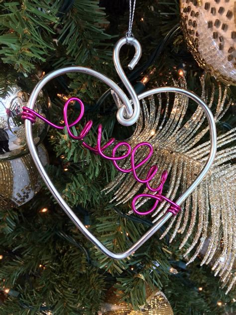 Personalized Ornaments Christmas Ornament Gold Heart | Etsy