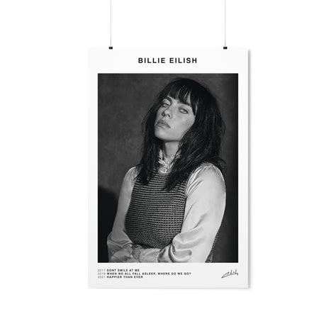 Billie Eilish Poster Minimalist Billie Eilish Print Poster - Etsy Australia