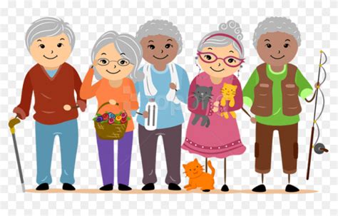 Old People Png - Senior Citizens Cartoon, Transparent Png - 850x457 ...