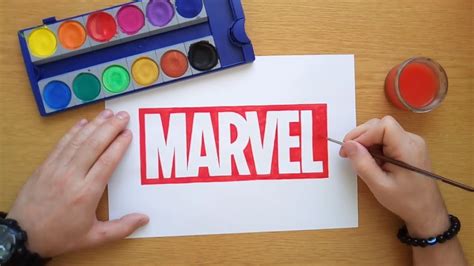 How to draw the Marvel logo - YouTube