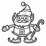 A Funny Christmas Elf coloring Page  Download Print Or Color Online sketch template