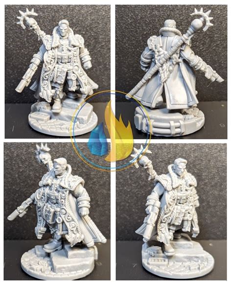 Imperial Mordian Iron Guard Vehicle Crew X3 Scifi Wargame Roleplay 32mm ...