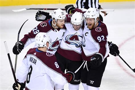 Colorado Avalanche finish off the Calgary Flames. Win first playoff ...