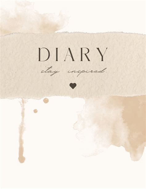 Diary Cover Page