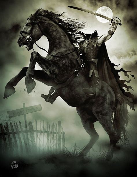 Pin by Larry Nessen on skulls | Sleepy hollow halloween, Headless horseman, Halloween artwork