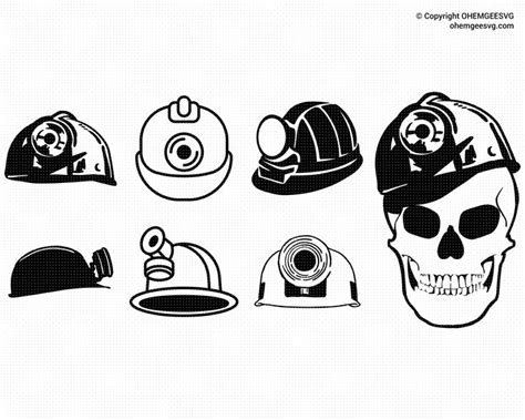 Miner's Helmet SVG Bundle Miner's Helmet Png Miner - Etsy | Skull ...