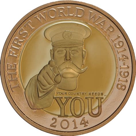 2014 £2 Two Pound Proof Gold Coin 100th Ann. WWI - £932.80