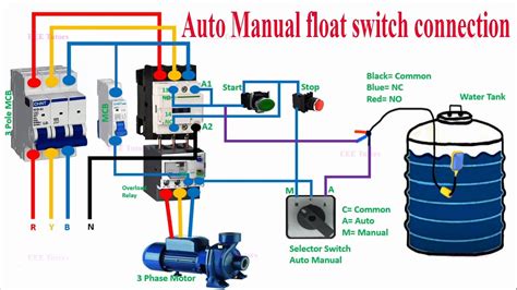 Float Switch Connection with contactor for 3 phase motor | Float Switch ...