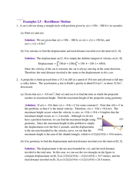 (PDF) Examples 1.5 – Rectilinear Motion | Raku Onodera - Academia.edu