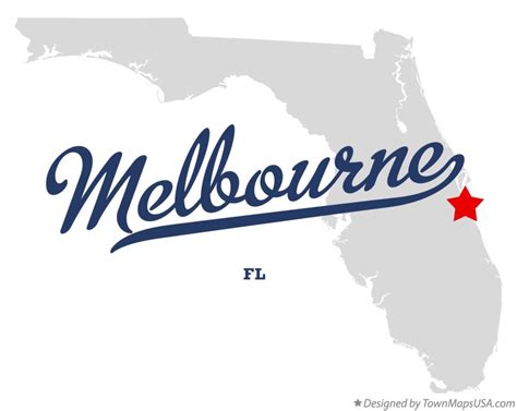 Map of Melbourne, FL, Florida