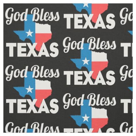 God Bless Texas Fabric | Zazzle