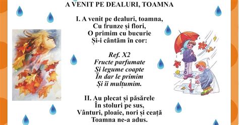 CANTECE PENTRU GRADI: TOAMNA