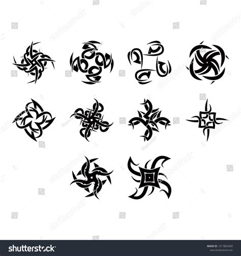 Tribal Tattoo Vector Set Stock Vector (Royalty Free) 1317802469 ...