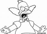 Simpsons Krusty The Clown Coloring Pages Sketch Page sketch template