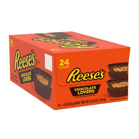 Reese's, Chocolate Lovers Standard Candy Bar Box, 1.5 Oz, 24 ct. - Walmart.com - Walmart.com