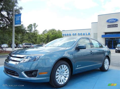 2012 Steel Blue Metallic Ford Fusion Hybrid #66556713 | GTCarLot.com - Car Color Galleries