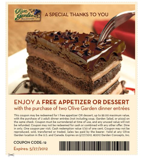 Olive Garden Coupon - Free Appetizer or Dessert! - 24/7 Moms