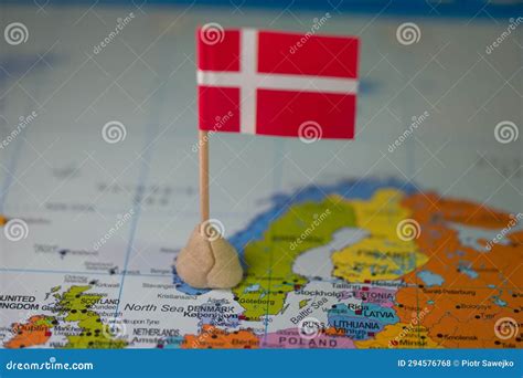 Denmark European Flag Nation Geography Flag Travel Symbol Map Tourism Country National Stock ...