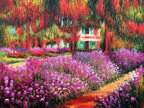 Monet Artist's Garden at Giverny Oil Painting - Monet's Garden at Giverny