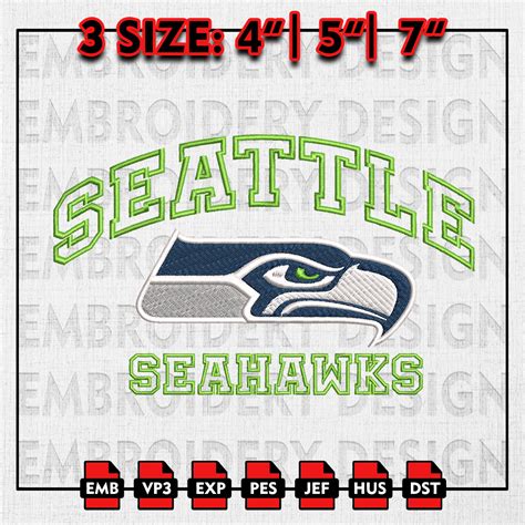 NFL Seattle Seahawks Logo Embroidery Design, NFL Teams, Embr | Inspire ...