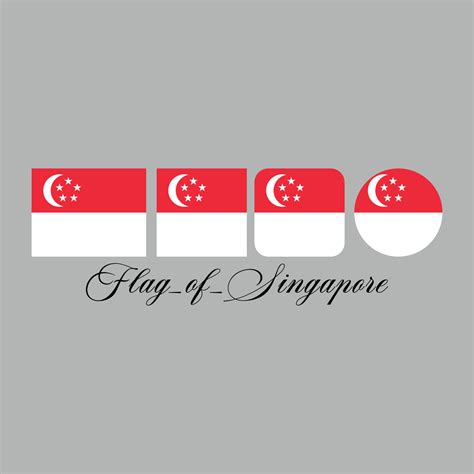 flag of singapore nation design artwork 21854201 Vector Art at Vecteezy