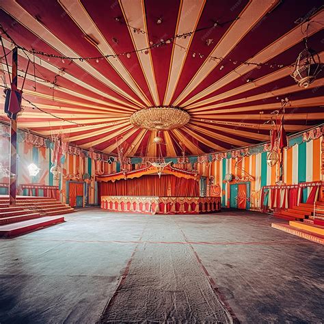 Premium AI Image | Circus arena round stage for performance carnival ...