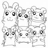 Hamtaro Coloring Pages sketch template
