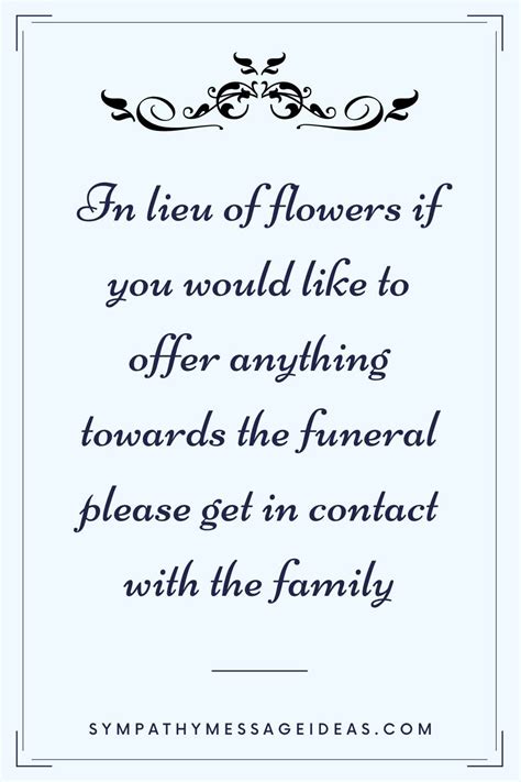 'In Lieu of Flowers' Alternatives and Etiquette - Sympathy Message Ideas