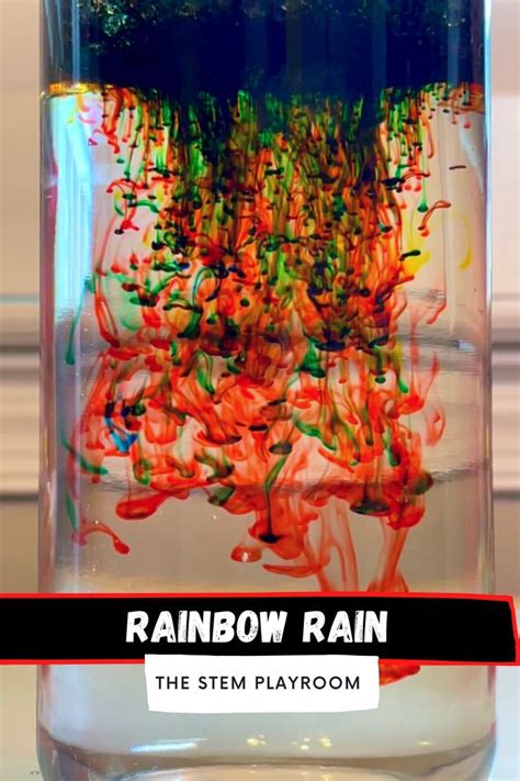 Amazing rainbow rain science experiment! 🌈🌈🌈 | Rainbow rain, Science experiments kids preschool ...