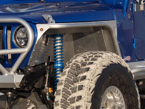 YJ 4" Flare Hi-Fender Front Fenders - Aluminum | GenRight Jeep Parts