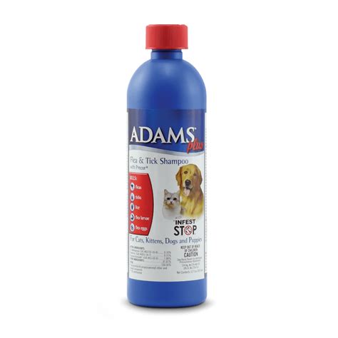 Adams Plus Flea and Tick Shampoo with Precor, Flea Treatment for Dogs and Cats 12 ounce ...